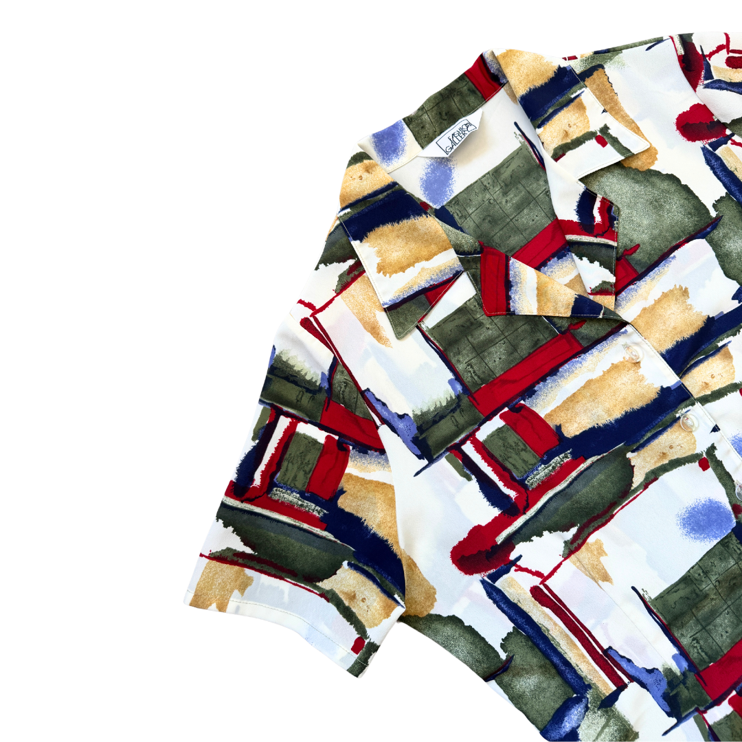 Multi-Colour Abstract Printed Blouse | Large / Extra-Large