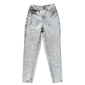 Vintage 80s Code Bleu Grey Straight Leg Acid Wash Jeans | 26