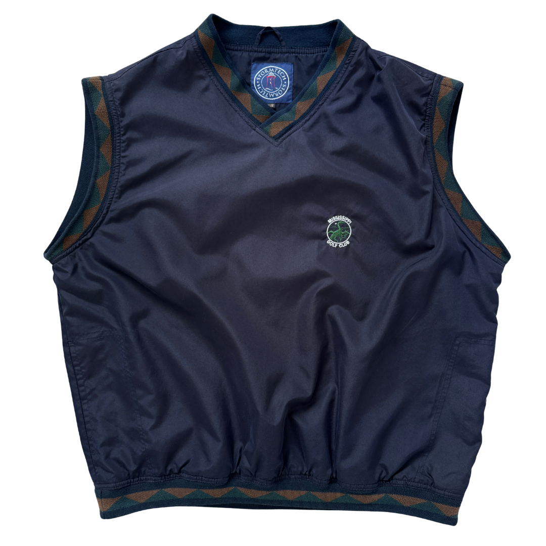 Vintage 1990s Men's Missisippi Golf Club V-Neck Vest | Large