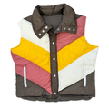 Vintage 1970s Milano Men's Reversible Down Filled Puffer Vest Large