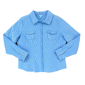 2000s Denver Hayes 100% Cotton Pastel Blue Quilted Light Jacket