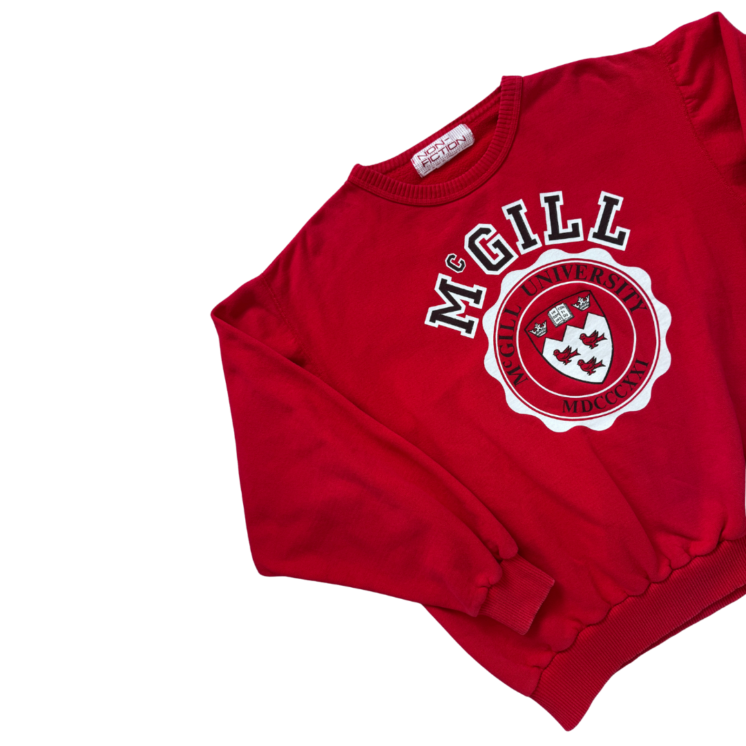 90s Red McGill University Sweatshirt | Extra-Large