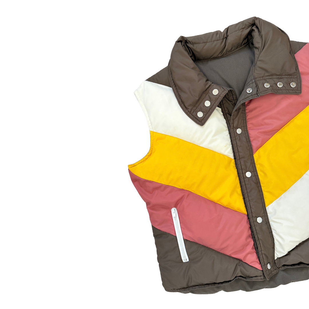 Men's Milano Colour Block Reversible Puffer Vest | Large