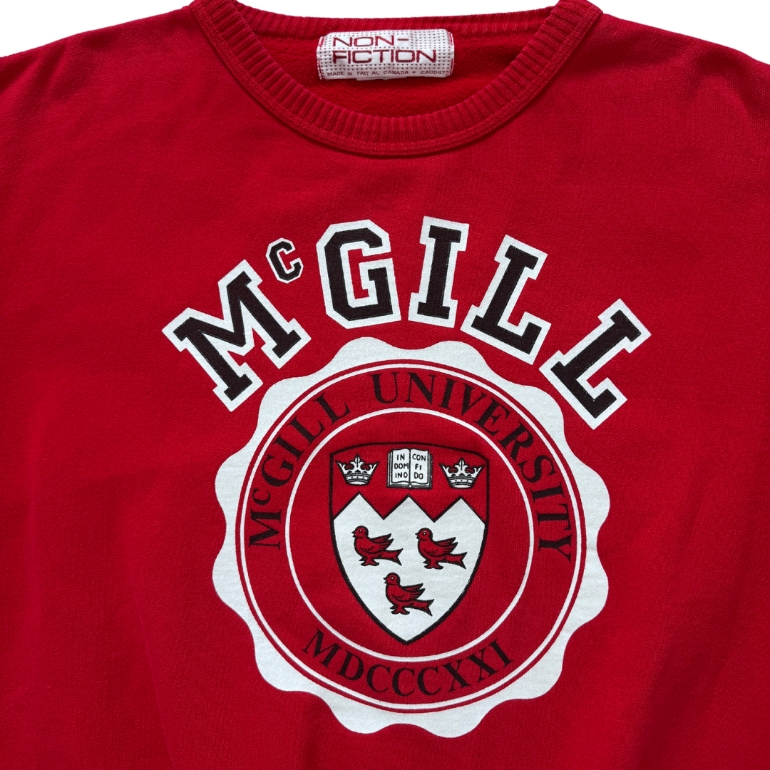 90s Red McGill University Sweatshirt | Extra-Large