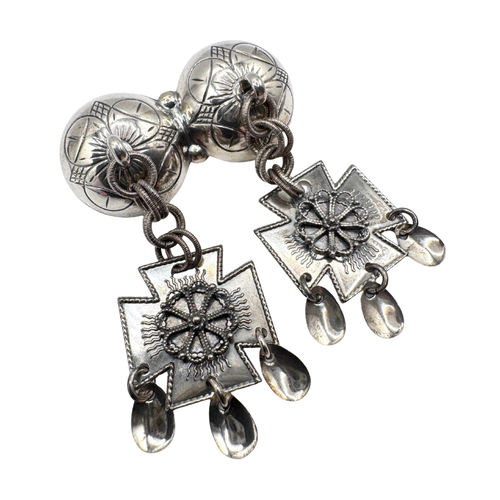 Antique Scandinavian 830 Sterling Silver Solje Wedding Brooch