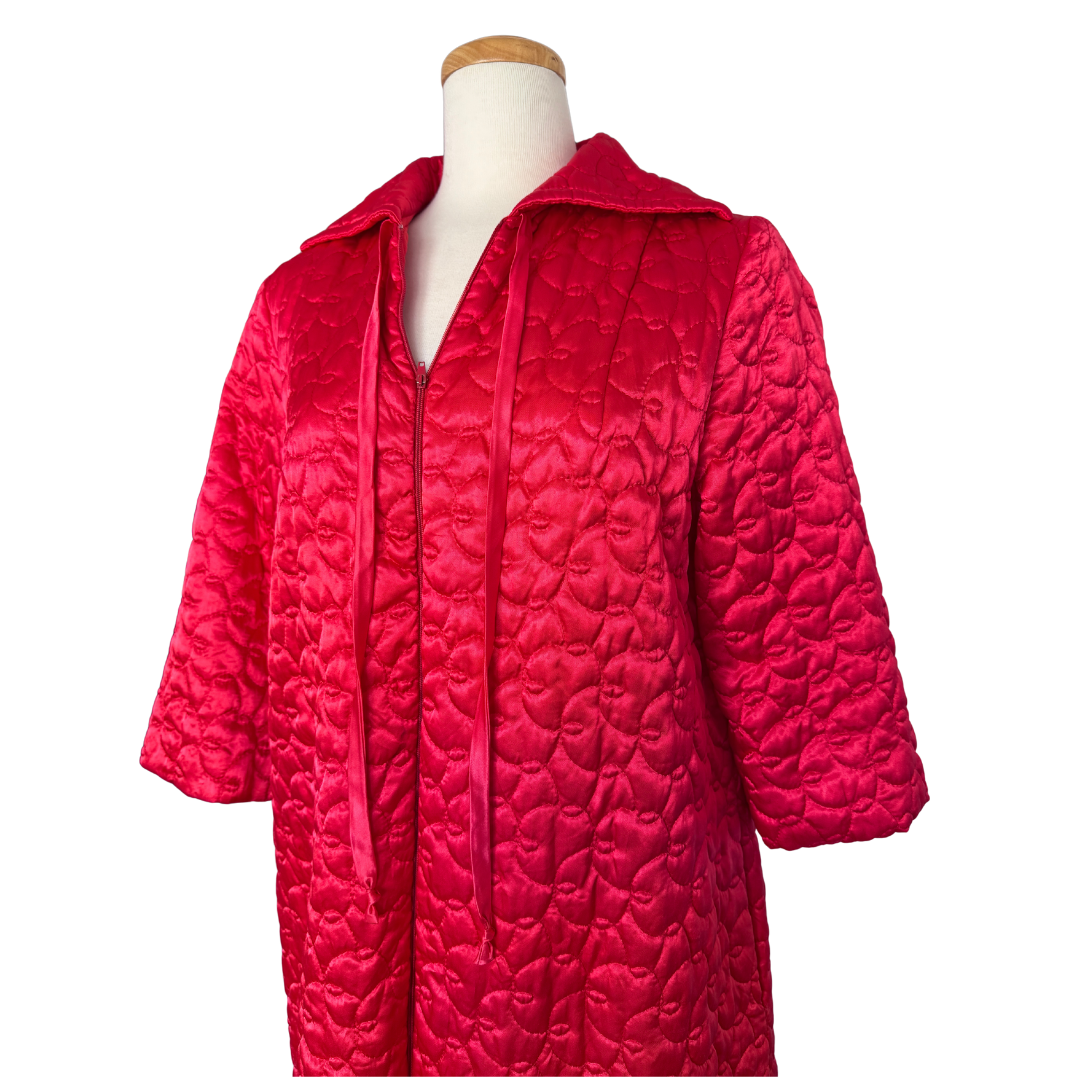 Gaymode Penneys Red Quilted Overcoat | Medium