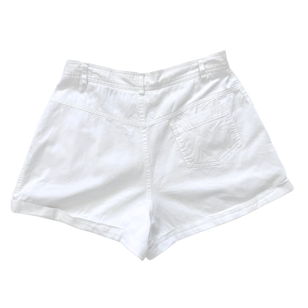 Clifford and Wills White Cotton Shorts | Medium / Large (Size 10)