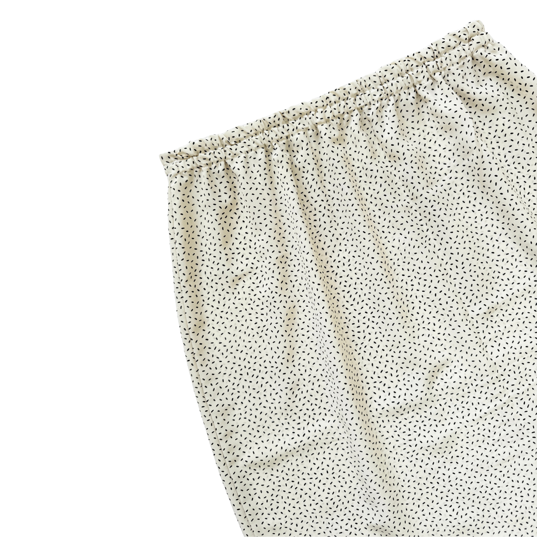 Cream Satin Speck Skirt | Medium
