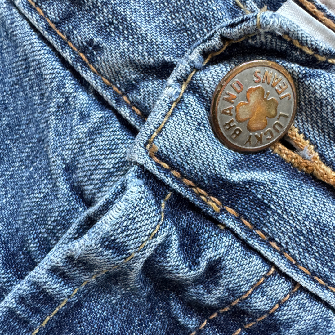 Lucky Brand Distressed Denim Skirt | Large