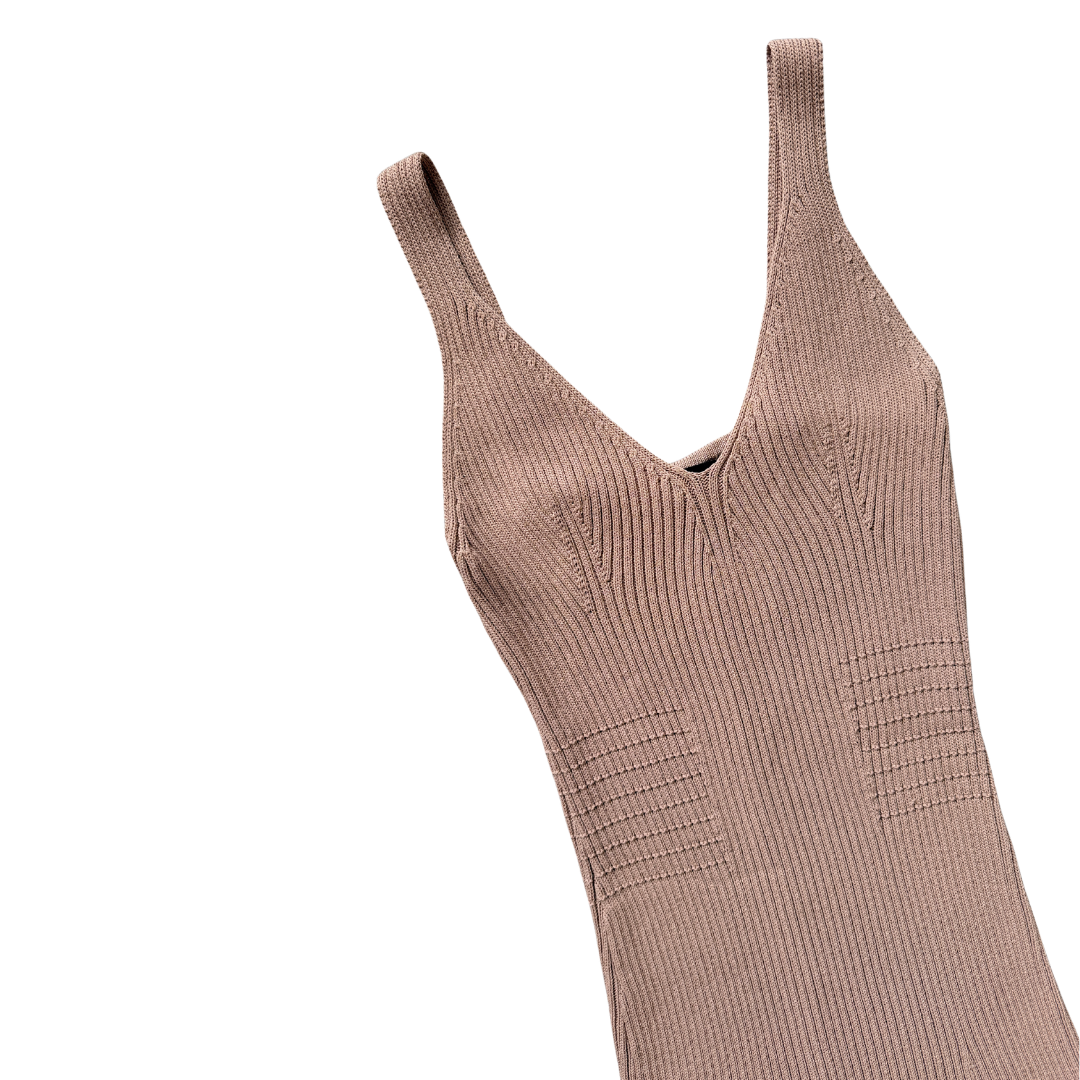 Guess Nude Bodycon Midi Bandage Dress | Extra-Small