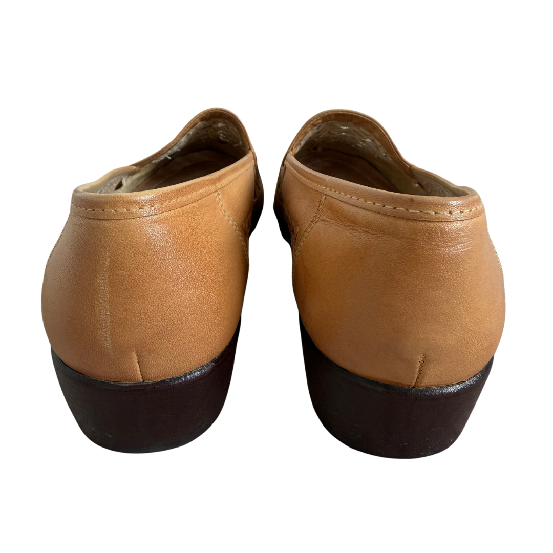 Vision Comfort Tan Woven Leather Loafers | 8M