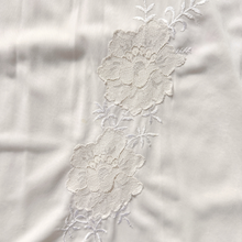 Load image into Gallery viewer, White Floral Applique Slip Dress with Lace Trim | Extra-small / Small
