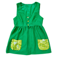 Vintage 70s Bright Green Vest with Neon Green Paisley Pockets | Extra-Small 