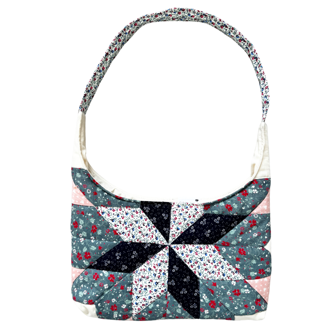 Recycled Floral Star Quilted Shoulder Bag
