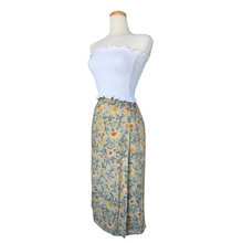 Load image into Gallery viewer, Tabi International Beige and Yellow Floral Print Skirt | Large
