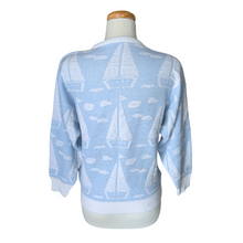 Load image into Gallery viewer, Baby Blue Sailboat Sweater | Medium
