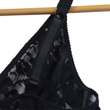 Load image into Gallery viewer, Black Lace Underwire Body Suit | 36C
