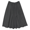 Vintage 80s Black Cotton Maxi Skirt with White Polka Dots | Medium