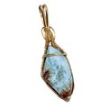 Wire Wrapped Larimar Pendant