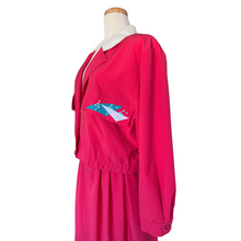 Load image into Gallery viewer, Fashion Gallery Bright Coral Abstract Graphic Jacket | Large
