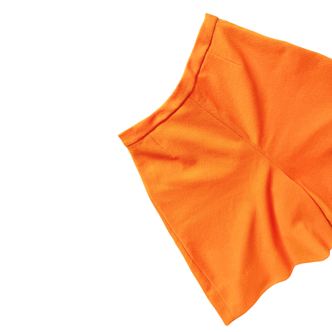 Neon Orange Fortrel Shorts | Small