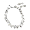 Vintage Sherman Ornate Crystal Necklace and Earring Set | 1950s-1960s