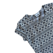 Load image into Gallery viewer, La Bonita Geometric Print Sheer T-shirt | Extra-Small
