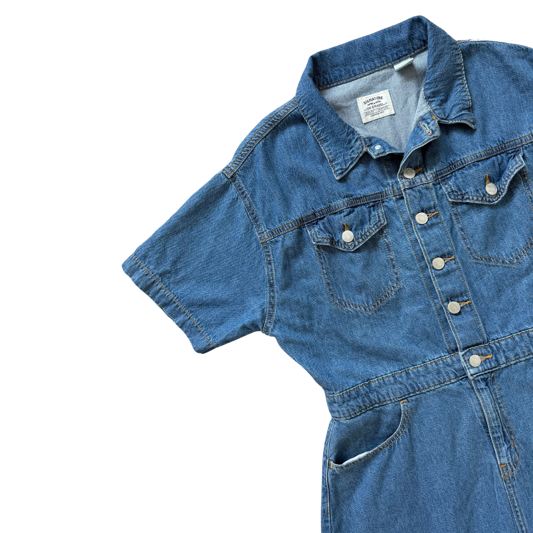 Levi's Short Sleeve Denim Shirt Dress | Large