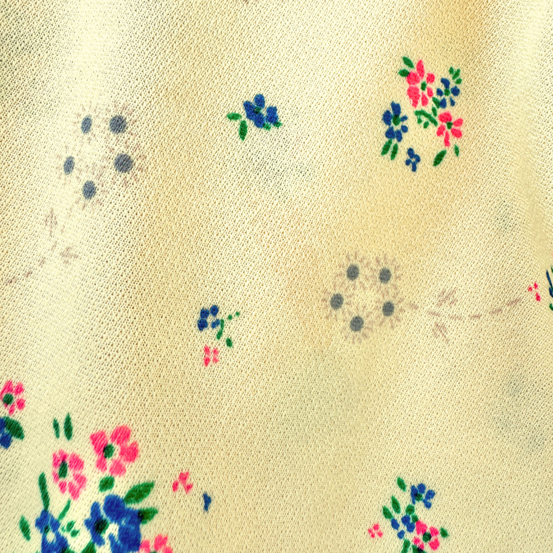 Sears Yellow Floral Tie-Shoulder Midi Dress | Medium / Large