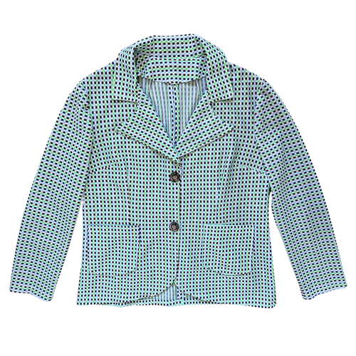 Vintage Retro Geometric Printed Blazer | 1970s | Medium