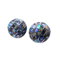 Vintage Patchwork Abalone Stud Earrings