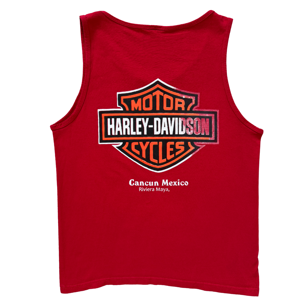 Red Harley Davidson Cancun Muscle Tank | Medium - Large