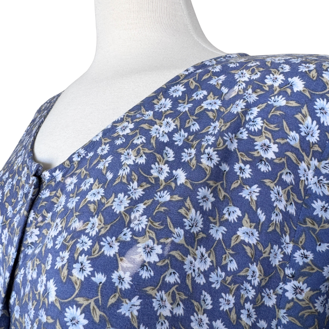 Moderama Blue Floral Maxi Dress | Medium-Large