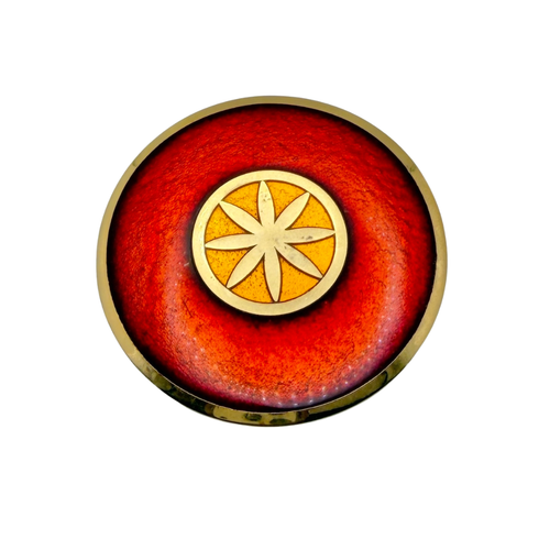 Vintage 1970s De Passillé-Sylvestre Modernst Star Enamel Statement Brooch