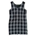 Vintage 90s Principles Petite Black and White Plaid Pinafore Dress | Small - Medium