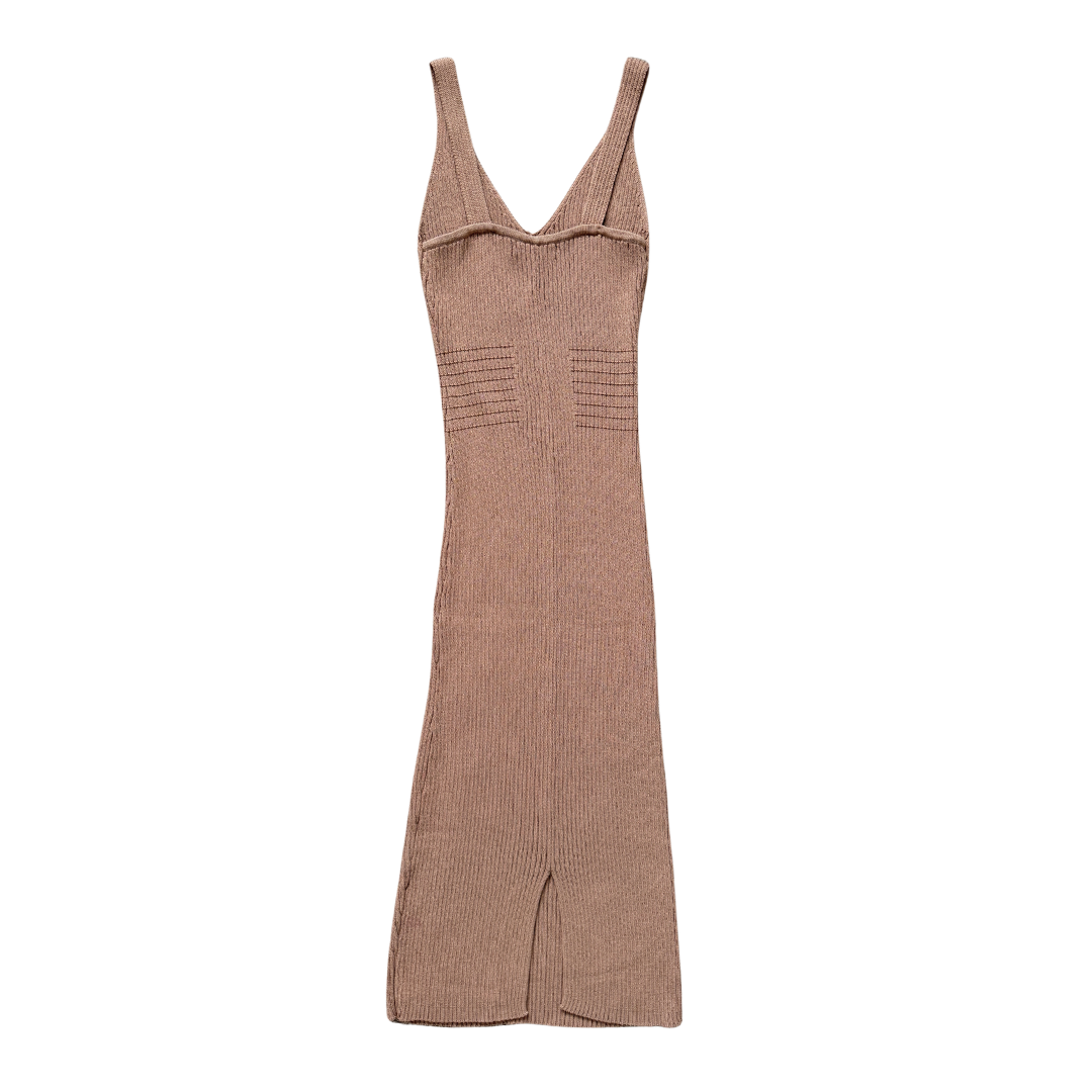 Vintage Y2K Guess Nude Bodycon Midi Bandage Dress