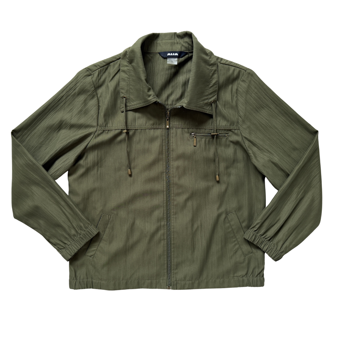Alia Army Green Lightweight Jacket | Large