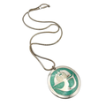 Vintage 1970s Robert Gervais Modernist Enamel Pendant Necklace