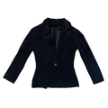 Vintage 80s Black Velvet Blazer | Extra-Small / Small