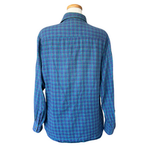 Load image into Gallery viewer, Men&#39;s Teal Plaid Cotton Button Down Shirt | Medium
