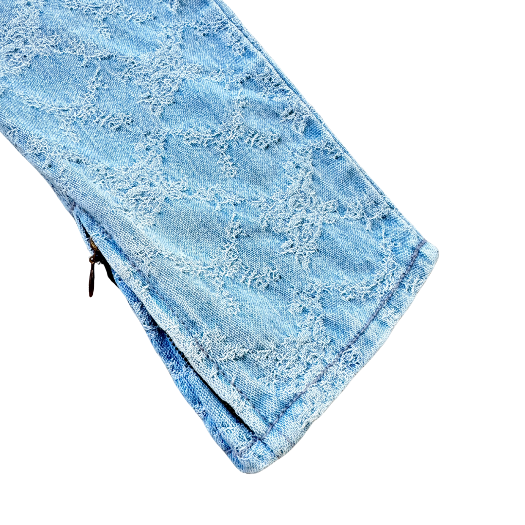 Pentimento Textured Slim Jeans with Zippered Ankles | 28