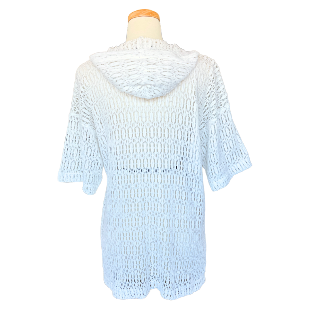 White Lace Coverup T-Shirt | Medium-Large