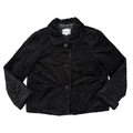 Vintage Y2K Cleo Short Black Faux Lambswool Coat | Extra-Large