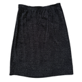 Vintage 80s Black and White Cotton Polka Dot Midi Skirt | Small-Medium