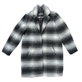 Vintage Y2K Buffalo by David Bitton Black and Grey Plaid Wool Coat | Large