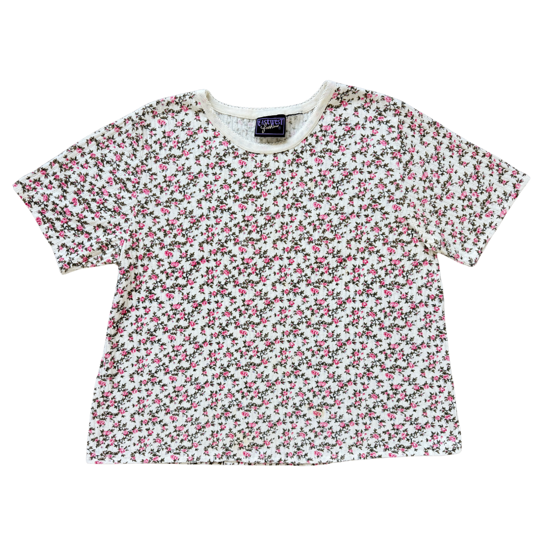 Vintage 90s East West Fashions Ditzy Floral T-Shirt | Large / Extra-Large