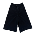 Vintage 80s Black Velvet Culottes (Jorts) | Extra-Small / Small