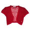 Vintage 90s Y2K Casa Donna Red Crocheted Bolero | Small - Medium