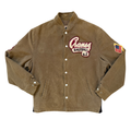 Vintage Men's Cranes Baseball 1962 Brown Faux Suede Jacket  Craft of Canada Sportswear ltd. - Made in Toronto, Canada Large