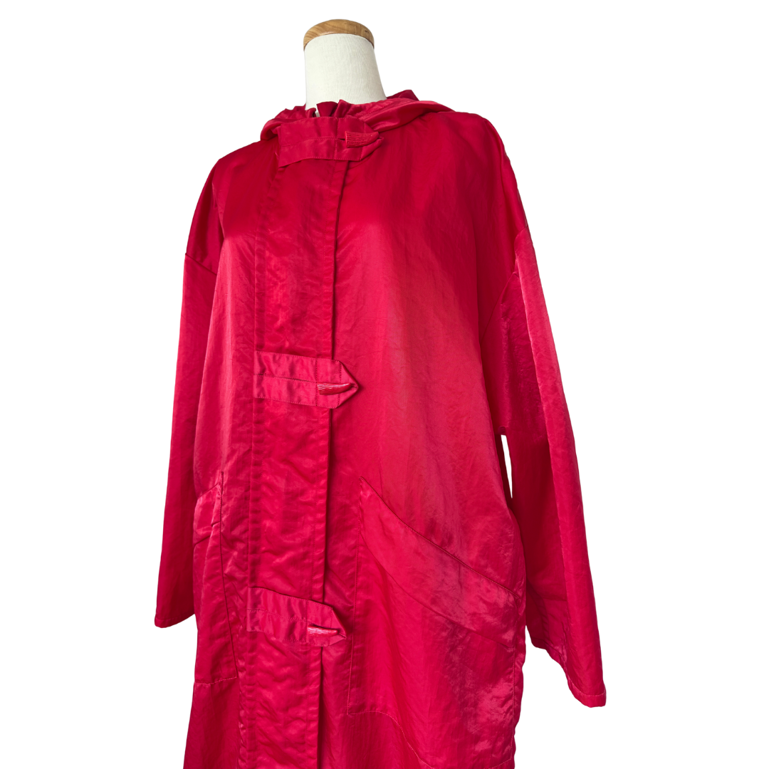 Linda Lundstrom LaParka Red Wool with Black Nisga Motif | Large